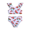 thumbnail image 1 of MIASHUI Girls Swimsuit Ruffles Watermelon Printed Two Pieces Bikini Set Swimwear Bathing Suits,Watermelon Red,12-18 Months, 1 of 6