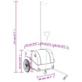 thumbnail image 4 of vidaXL Bike Trailer Black and Grey 45 kg Iron, 4 of 5