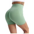 thumbnail image 5 of WEIYLL Yoga Womans Shorts Seamless Scrunch Workout Gym Solid Color Green Pants S, 5 of 5