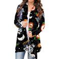 thumbnail image 1 of Honganda Women Halloween Printed Pattern Cardigan, Long Sleeve Loose Coat, 1 of 6