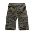 thumbnail image 1 of Birdeem Men Casual Solid Fashion Zipper Button Pockets Cropped Cargo Shorts, 1 of 9