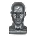 thumbnail image 2 of Mannequin pour Homme en PVC Présentoir de Tête Chapeaux Présentoir Chapeau Tête Mannequin Présentoir Perruque Support de Tête Gris, 2 of 9