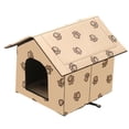 thumbnail image 1 of Maison Extérieure pour Chat, Petit Chien, Niche, Lit Chaud et Isolé, Imperméable, pour Chiot, Jaune G, 1 of 9
