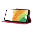thumbnail image 4 of Pour Samsung Galaxy A55 5G Étui Papillons Fleur Portefeuille en Cuir Couverture de Téléphone à Rabat - Rouge, 4 of 5