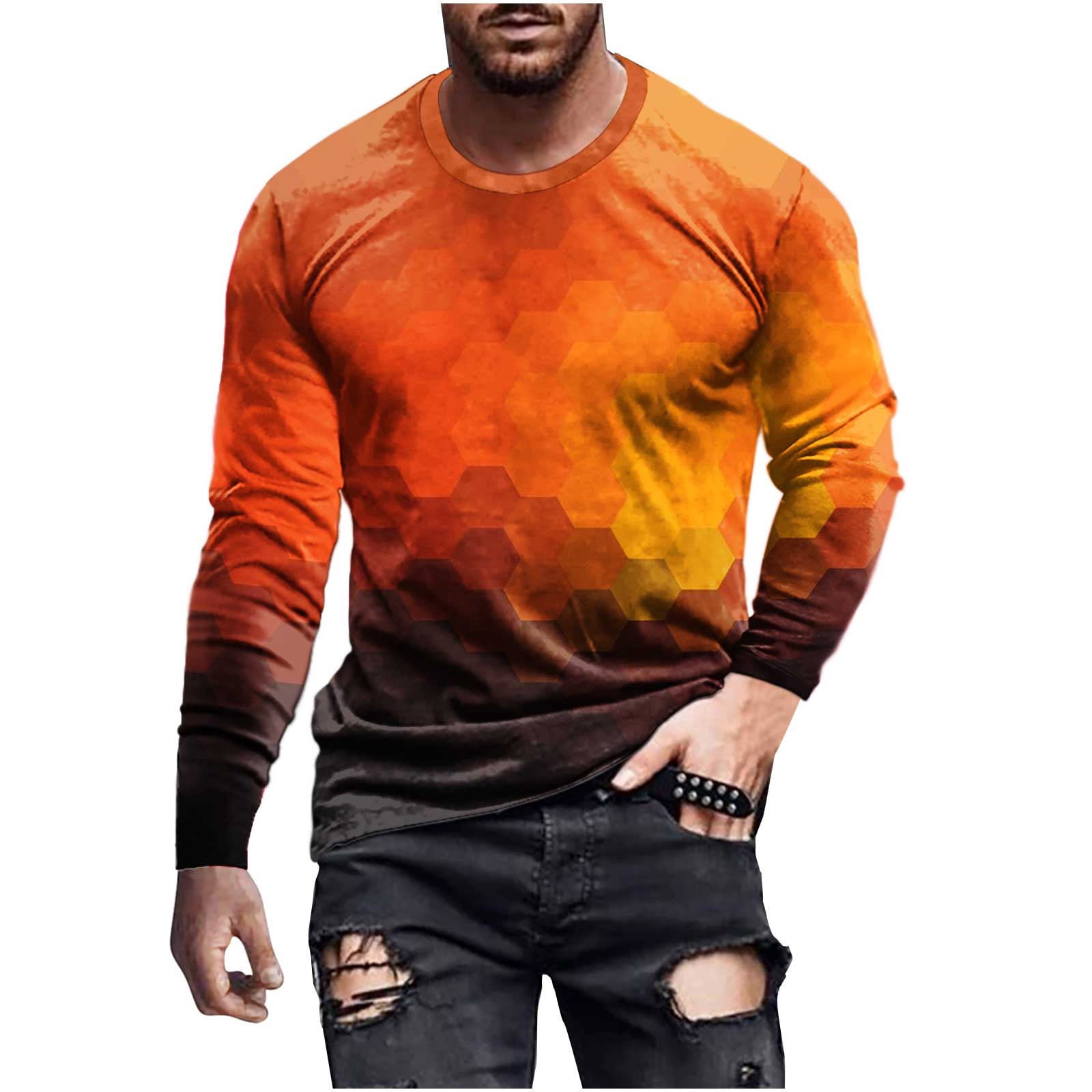 Meichang Long Sleeve T Shirt Men Soft,Men's Graphic Tees