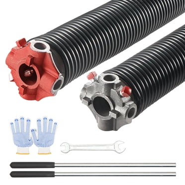 VEVOR Ressorts de Torsion pour Porte de Garage, 16000 Cycles, Paire de 0,25 x 2 x 30 Pouces, Ressorts de Porte de Garage avec Barres d'Enroulement Antidérapantes, Outil de Montage et Gants, Enduit d'Électrophorèse, pour Remplacement