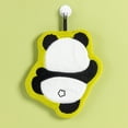 thumbnail image 2 of Kitchen Hand Towels 8.6 in x 7.8 in Black Polyester Absorbent Drying Towel with Cute Panda Design Hangable for Holiday Gift, 2 of 6