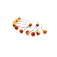 thumbnail image 3 of 48PCS Small Artificial Fruit Berries with Stem Fake Flowers Cherry Stamens DIY Craft Accessory (Yellowish Red), 3 of 9
