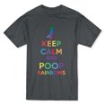 thumbnail image 1 of T-shirt Gris Chiné pour Homme « Keep Calm and Poop Rainbows », 1 of 1