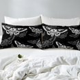 thumbnail image 4 of Erosebridal Gothic Moth Bed Sheets Set Full Size, Skull Bed Sheets Full, Mandala Style Decor 4 Pieces, 4 of 7