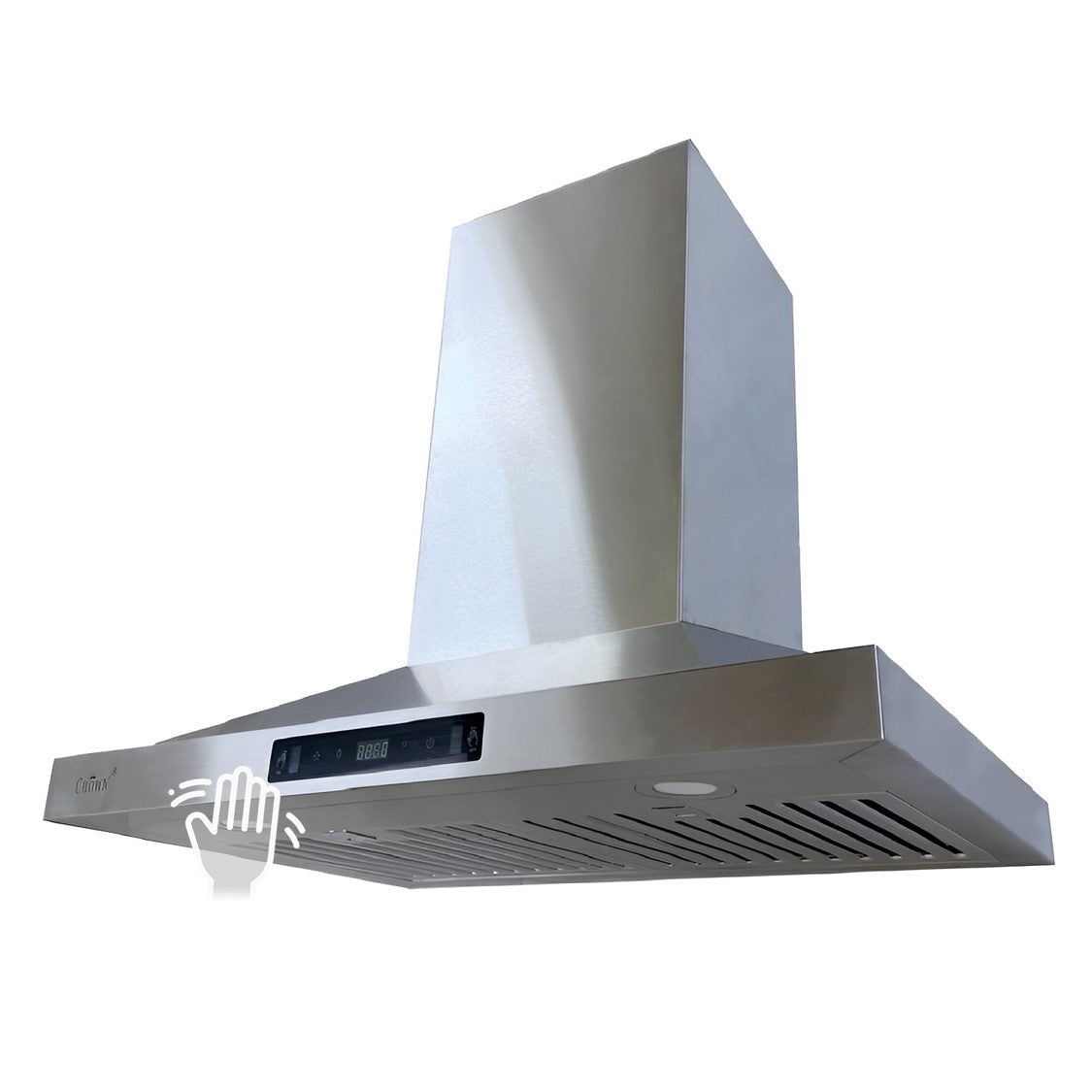 Crown Hotte de cuisine murale en acier inoxydable de 36" – 900 CFM, contrôle par geste, silencieuse, éclairage LED, filtres à baffle PRO-B09/36