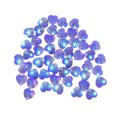thumbnail image 1 of MasteelfCA 50pcs 12mm Polymer Clay Solid AB Color Round Diamond Resin Rhinestone Loose Beads DIY Jewelry Accessories Fish Scale(Purple AB, Heart-shaped), 1 of 7