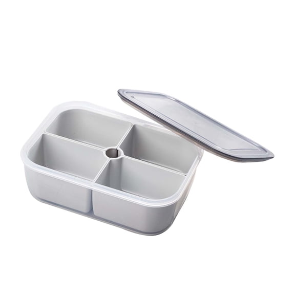 YIMWNYI Compartment Boîte à Collations pour Réfrigérateur, Bac Organisateur de Rangement pour Aliments, Couvercle Hermétique et Étanche, Porte-Collations et Fruits Polyvalent, Facile à Nettoyer, Boîte de Rangement en Plastique pour Réfrigérateur