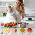 thumbnail image 4 of LINKChef Immersion Blender, 20-Speed 1000W 5-in-1 Immersion Hand Blender, Stick Blender with Turbo Mode, Baby Food Processor with Chopper, Blender for Kitchen with 600ml Beaker (Red), 4 of 8