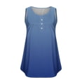 thumbnail image 3 of Dealovy Débardeurs Grande Taille pour Femmes Décontracté Sans Manches Col Rond Boutons Froncés Couleur Unie T-Shirts Amples Fluides, 3 of 4