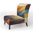 thumbnail image 3 of Designart "horizon Bold And Expressive Mountains I" Multi-Color Modern Upholstered Accent Chair - Traditional Arm Chair For Bedroom, 3 of 7