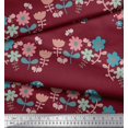 thumbnail image 3 of Soimoi Poly Crepe Fabric Floral,Tree & Owl Kids Printed Fabric 1 Yard 52 Inch Wide, 3 of 3