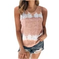 thumbnail image 1 of Dagugfen Débardeurs Grande Taille pour Femmes Confortables Légers Sans Manches Amples à Blocs de Couleur Col Rond Mode, 1 of 6