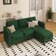 thumbnail image 1 of Walsunny 78" Convertible Sectional Sofa Couch L Shaped Couch Sofa for Living Room Small 3 Seater Sofa Couch with Storage Ottoman and Side Pockets(Green), 1 of 6