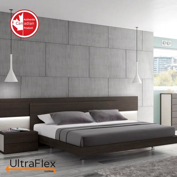 UltraFlex DESTINY - Orthopédique, Gel Rafraîchissant pour le Soin de la Colonne Vertébrale, Mousse Certifiée CertiPUR-US® à Soulagement de la Pression, Soutien de Multiples Postures, Faible Transfert de Mouvement, Matelas Écoresponsable (Fabriqué au Canada)