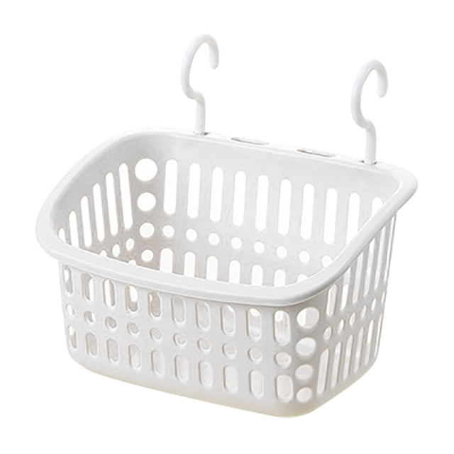 Plastic Hanging Shower Basket with Hook for Bathroom Kitchen Storage Holder