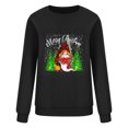 thumbnail image 4 of EGNMCR Chandail en Molleton de Noël Mode Femme Ample Imprimé de Noël Col Rond, 4 of 7