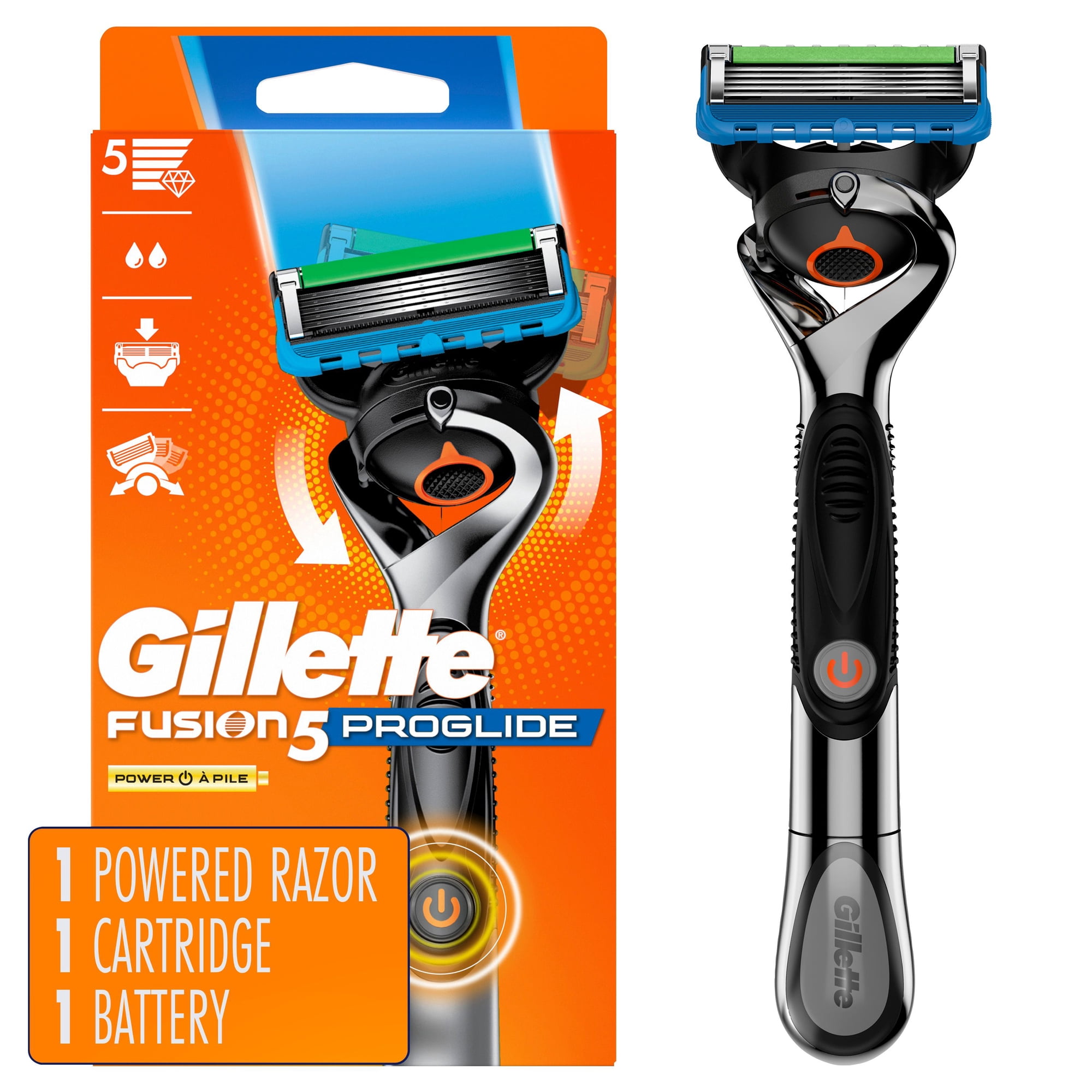 Gillette Fusion5 ProGlide Power Shaving Razor for Men, 1 Power