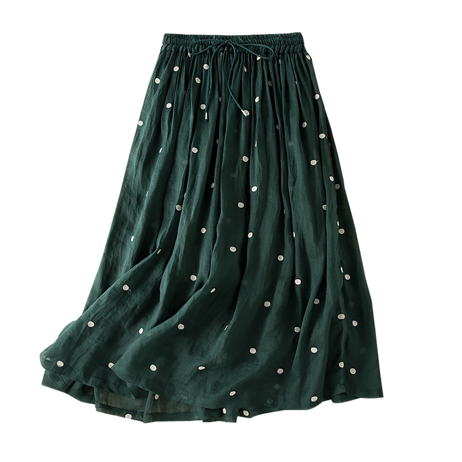 Jupe Longue d'Été pour Femmes, Mode, Imprimée, à Pois, Bandage, Grande Jupe, Jupe Courte