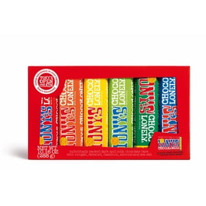 Tony's Chocolonely Chocolate Bar Pack - Candy Variety Pack, Individually Wrapped, 6 Bars