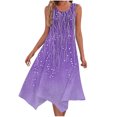 thumbnail image 2 of Ovzne Robes pour Femmes Robe d'Été Femme Mode Été Plage Imprimé Poches Camisole Col Rond Sans Manches Robes Camisole Grande Taille Robe Liquidation, 2 of 7