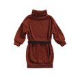 thumbnail image 3 of Kmbangi Robe Tricotée pour Enfants, Jupe à Col Montant avec Ceinture, 3 of 6