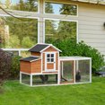 thumbnail image 2 of Pawhut Chicken Run Large Chicken Coop Waterproof for 2–4 Chickens, Orange, 2 of 10