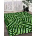thumbnail image 3 of Ahgly Tapis d'Intérieur Lavable en Machine Carré Noir Nuit, 8 Pieds Carré, 3 of 7
