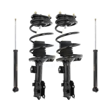 Transit Auto Front Rear Complete Suspension Shocks Strut and Coil Spring Mount Assemblies Kit for Car 2006-2011 Hyundai Accent Kia Rio Rio5 - Left Right Side (Driver Passenger) K78M-100088