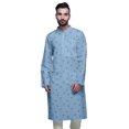 thumbnail image 1 of Atasi Kurta Imprimé pour Hommes Col Mandarin Popeline de Coton Kurta Chemise Décontractée, 1 of 7