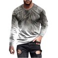 thumbnail image 2 of Meichang T-Shirt à Manches Longues pour Hommes Grands, T-Shirts Graphiques pour Hommes Tendance avec Imprimé 3D à Illusion d'Optique, T-Shirts Fantaisie à Col Rond pour le Gym à Manches Longues pour Hommes, 2 of 5