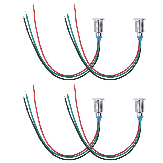 Indicateur LED, Lampe Indicateur Étanche Mini Lumière Ronde Électrode Cathod pour Machine CNC Outils pour Éclairage Rouge et Bleu, Rouge et Jaune, Rouge et Vert