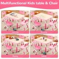 thumbnail image 1 of Kids Table and Chairs Set, Height Adjustable Desk with 4 Seats ,Arts & Crafts Table,Graffiti Desktop, Non-Slip Legs,for Ages 2-10, 1 of 9