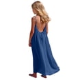 thumbnail image 2 of EGNMCR Robe Longue Ample à Bretelles pour Filles, Mode, Mignonne, Couleur Unie, avec Cordon au Dos, Robe pour Filles, 2 of 9