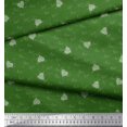 thumbnail image 2 of Soimoi Green Rayon Fabric Heart & Love Text Decor Fabric Printed Yard 56 Inch Wide, 2 of 5