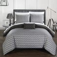thumbnail image 4 of Chic Home Jacky Ensemble de Literie Réversible 4 Pcs avec Couette, Grand Lit/Grand, Gris, 4 of 4