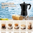 thumbnail image 4 of Moka Pot 2 Cup Italian Aluminum Moka Pot 100ML Octagonal Stovetop Espresso Maker for Coffee(1Pcs) Rkxzt, 4 of 8