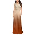 thumbnail image 1 of UPPADA Robe de Soirée pour Femmes à Paillettes avec Franges et Pampilles, Robe Fluide en Mousseline, Encolure Carrée, Robe Ajustée, Robes d'Invitée de Mariage, Froncée, Extensible, Fente Latérale Irrégulière, Robe en Liquidation, Robes de Mariage, 1 of 6