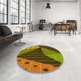 thumbnail image 4 of Ahgly Company Machine Washable Indoor Square Transitional Brown Area Rugs, 5' Square, 4 of 7