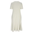 thumbnail image 2 of Birdeem Women Summer Round Neck Solid Color Casual Strapless Party Short Maxi Dress, 2 of 6