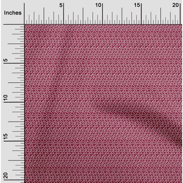oneOone Cotton Poplin Fabric Hand Drawn Curve Block Decor Fabric Printed BTY 56 Inch Wide