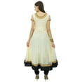 thumbnail image 2 of Bimba Robe Anarkali en Filet Évasé Kurta Kurti Unie Tunique Indienne Vêtements Personnalisés, 2 of 4