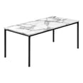 thumbnail image 4 of Monarch Specialties Table Set, 3pcs Set, Coffee, End, Black Metal, White Marble Look Laminate, Contemporary, Modern, 4 of 9