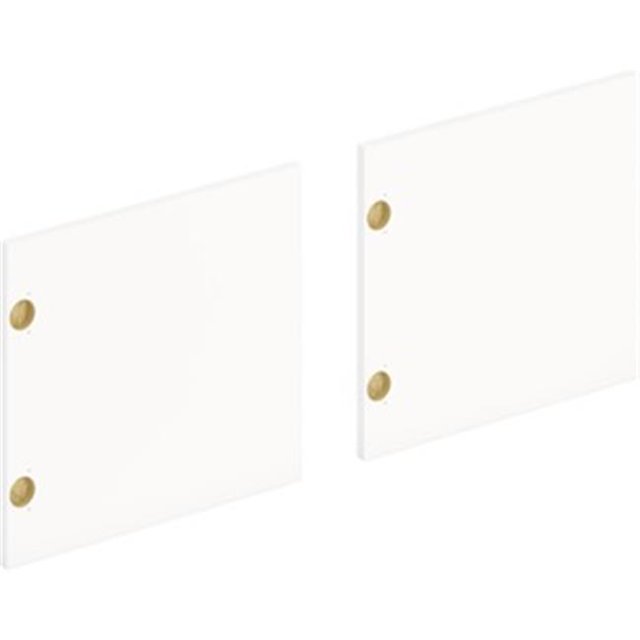 Portes en Stratifié Mod de 66 Po, Blanc Simple - Ensemble de 2