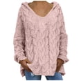 thumbnail image 2 of EGNMCR Cardigans pour Femmes, Pulls pour Femmes Mode Ample Grande Taille Couleur Capuche Manches Longues Hauts Chandail Femmes, 2 of 7